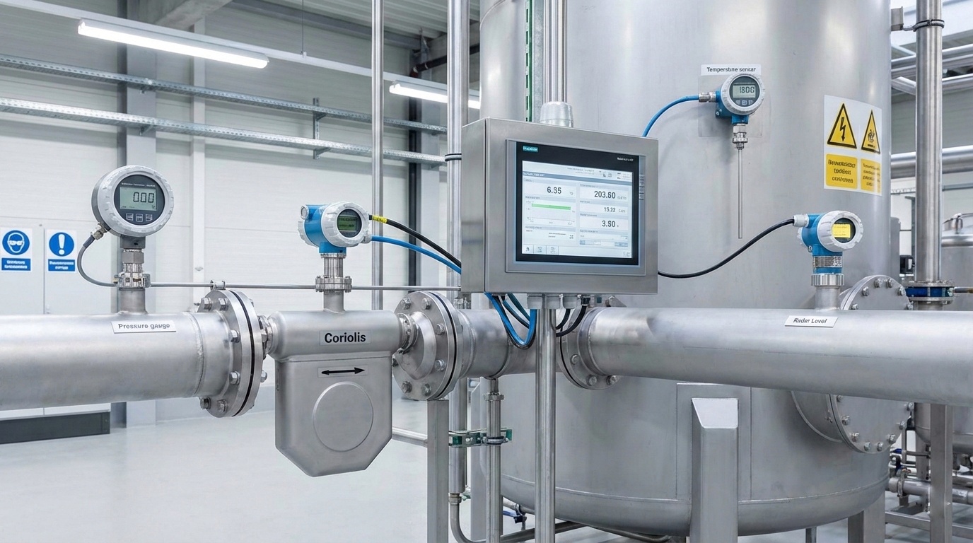 Alat ukur industri yang digunakan dalam sistem produksi dan pengendalian proses pabrik