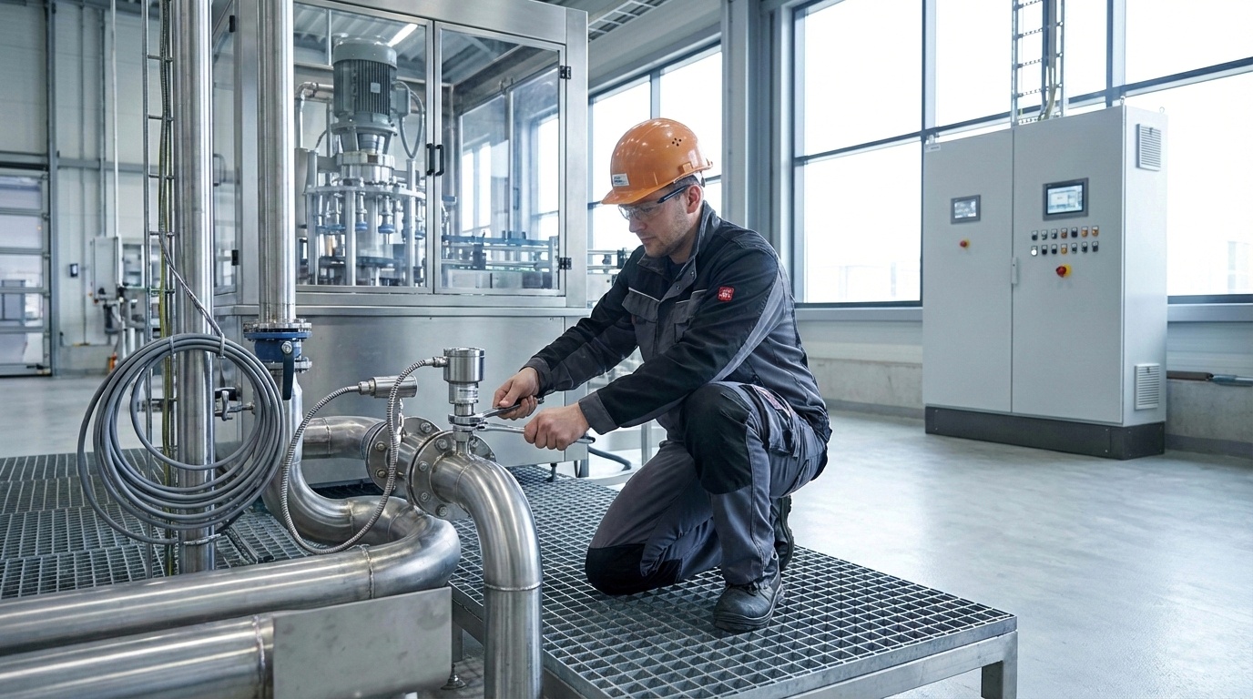 Proses jasa instalasi sensor industri pada sistem produksi pabrik untuk kontrol dan pemantauan otomatis